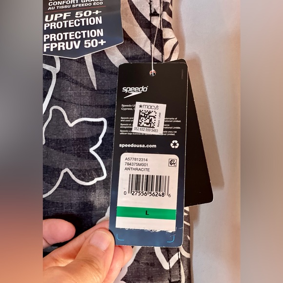 Men’s Speedo NWT Board Shorts Swim Trunks Tropical Suit UPF 50 Sz L Hawaiin - Picture 5 of 7